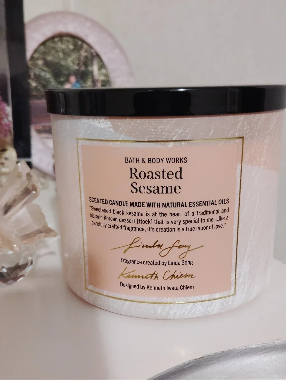 New Fresh Limited Edition Bath & Body Works Toasted Sesame 3 Wick Scented Candle